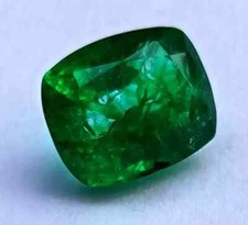 Green Emerald 12-14 Ct A+ Natural Cushion Cut Loose Gemstone  picture