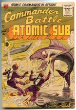 Commander Battle And The Atomic Sub #5  1955 - ACG  -FN- - Comic Book picture