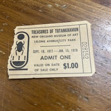 1978 Treasures of Tutankhamun Ticket NOMA New Orleans Museum Of Art King Tut picture