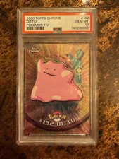 2000 TOPPS CHROME POKEMON T.V. DITTO 132 PSA 10 picture