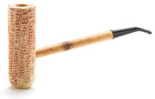 Missouri Meerschaum MacArthur Classic Natural Bent Corn Cob Pipe - 5637 picture
