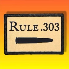 Rule 303 Morale Patch / Military ARMY Badge Tactical Airsoft Hook And Loop 231 picture