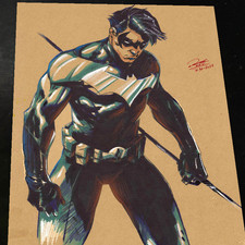 Nightwing Art Print Signed 8.5x11 | Art by Keyeske picture