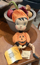 JOE SPENCER GATHERED TRADITIONS TRICK OR TREAT CHRISTABEL HALLOWEEN DOLL NEW NWT picture