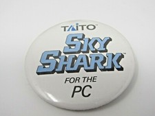 Vintage Taito Sky Shark PC Video Game Promo Pinback Button Advertising Badge picture