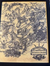 Framed Disneyland Park Jungle Cruise Souvenir Map guide 8.5