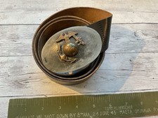 ORIGINAL PRE WWII ? USMC DRESS LEATHER BELT / BUCKLE / EGA picture