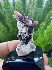 RED/CHAMPAGNE TOPAZ RHYOLITE CRYSTAL CLUSTER ON MATRIX - POTOSI, MEXICO 4g picture