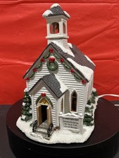 St. Nicholas Square Village Collection Country Church Illuminated Original Box picture