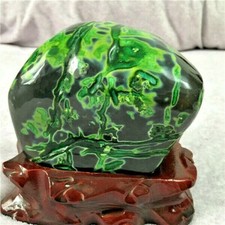 1.7Kg A rare Beautiful flower agate home decoration rough polish healing+stand picture