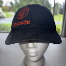 Jagermeister Baseball Cap Black Orange Embroidered Logo Adjustable Hat Distiller picture
