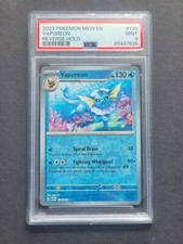 PSA 9 VAPOREON 134/165 - SCARLET & VIOLET 151 REVERSE HOLO RARE ENGLISH - MINT picture