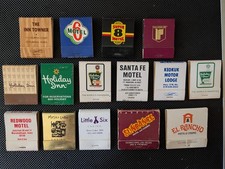Vintage Hotel & Motel Advertising Matchbook Lot – 15 Pieces picture