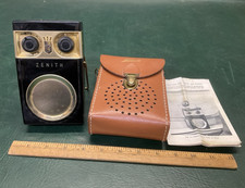 Vintage 1950's ZENITH ROYAL 500 Transistor Radio w/ Case & Manual untested picture