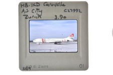 Air City Caravelle HB-Ikd Zurich Airport Switzerland c1990s Photo 35mm Slide picture