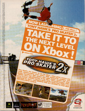 Activision Tony Hawk's Pro Skater 2x Xbox Vintage Magazine Ad 2002 picture