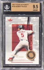 2001 FLEER AUTHORITY #102 ALBERT PUJOLS BGS 9.5 picture