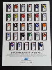 GTE Magazine Ad Motorola Bravo Plus Pager NFL Series 1995 picture