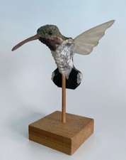 Vintage Robert “Bob” White Hummingbird Bird Folk Art Wooden Decoy Carving picture