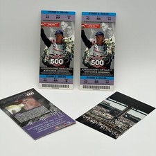 2 INDIANAPOLIS 500 2005 INDY RACING TICKET STUBS SCHEDULE PHOTO RICE NEWGARDEN picture