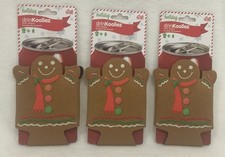 Holiday Drinkooliez Gingerbread Man Drink Sleeve (Quantity 3)  NEW  MSRP $15 Ea. picture
