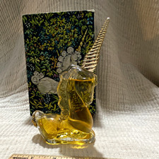 VNTG Avon Unicorn Decanter Bird of Paradise Cologne 2 fl oz Glass Bottle Boxed picture