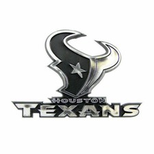 HOUSTON TEXANS 3-D CHROME AUTO CAR EMBLEM #5 - NEW picture