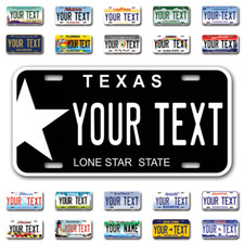 Custom state License Plates with personalized text Car 12x6- Moto 7x4 - Bike 6x3 picture