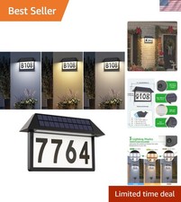 Waterproof Solar Address Plaque with 3 Color LED Modes - Outdoor Home Sign picture