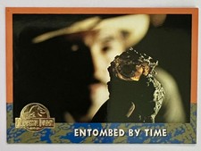Jurassic Park (1993) #21 ENTOMBED BY TIME Topps Trading Card - GOLD FOIL EDITION picture