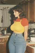 Sexy Glamour Photo 4x6 Beautiful Woman Buxom Vintage Picture - Fast Shipping picture