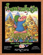 1990 Lemmings Amiga Original Advertisement / Retro Wall Art v2 picture