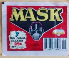 SINGLE PACK: 1987 MASK STICKER ALBUM KENNER DIAMOND VINTAGE UNOPENED/SEALED RARE picture