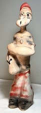 Antique 1930's Popeye Statue Chalkware Plaster Circus Carnival Figurine 16.5