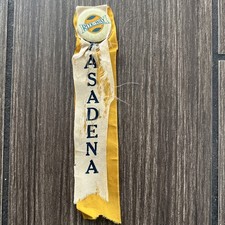 Vintage Rite-Way Pasadena Pin-Back Button w/Ribbon picture