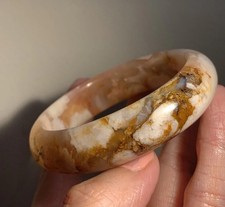 56.5mm Natural Madagascar Sakura Agate Cherry Blossom  Crystal Bangle picture