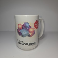 Vintage 1997 Microsoft Visual Basic 5.0 Enterprise Edition Promo Mug Coated... picture