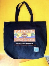 VintageHarley Davidson Black Tote, CA.  Los Angeles Sz. 14 X 16 X 3 Brand New picture