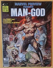 Marvel Preview #9 VG (4.0) Man-God Origin Star Hawk Marvel Comics Winter 1976 picture