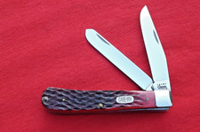 RARE  CASE XX 2000  MM  MILLENIUM  RED BONE TRAPPER KNIFE  ONLY  500 EVER MADE picture