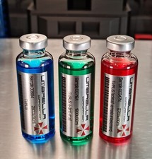 Resident Evil - T-Virus, Anti-Virus, and Nemesis vial prop set picture