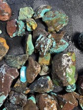 One Pound stabilized Turquoise small nuggets assorted mine   picture