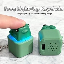 Frog Croaking Fidget Toy Adults Keyboard Clicker Frog Fidget Toys Fun Keychain picture
