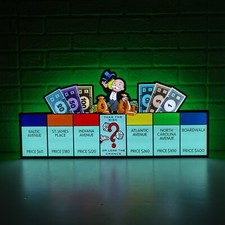Exclusive Monopoly Pinball Topper LED Lightbox - USB Powered - Fully Dimmable picture