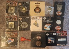 Harley Davidson 15 Piece Pin Collection Museum Angel Powertrain Evel Knievel picture