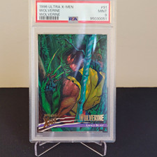 Fleer Ultra 1996 Ultra X-Men Wolverine #91 Savage Beast PSA 9 Trading Card picture