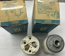 (4) Leviton Mogul Sockets (3) #8678 Keyless  &  (1) #8601 Turn Knob picture