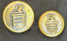 Vintage Gold-Tone Three-Keys Heraldic Crest Blazer Buttons picture