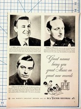 Vintage RCA Victor Records Ad Allan Jones William Primrose Thomas L Thomas Music picture