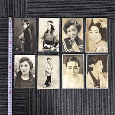 Vintage Japanese Actress Bromide Photo Cards 8 pcs Showa Era Old Cinema picture